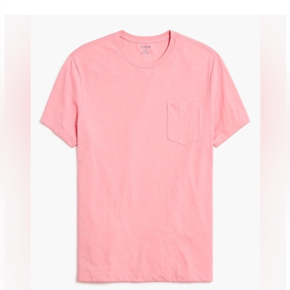 J. Crew Slim Washed Short Sleeve Tee in Soft Pink